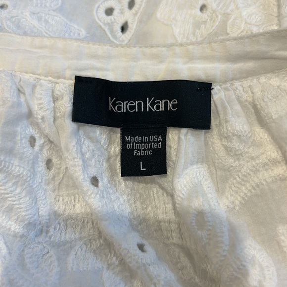 Karen Kane White Eyelet Tunic L - Picture 5 of 6